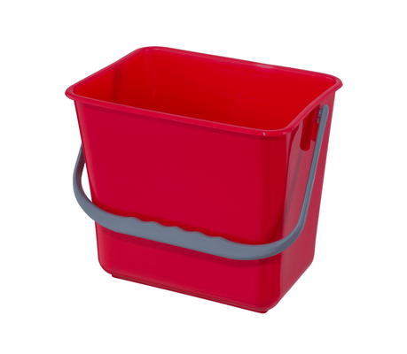 Balde Multiusos Com Pega  Vermelho 6 Litros